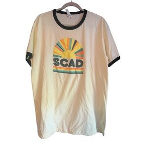 Next Level Apparel Graphic Ringer Tee - Cream‎